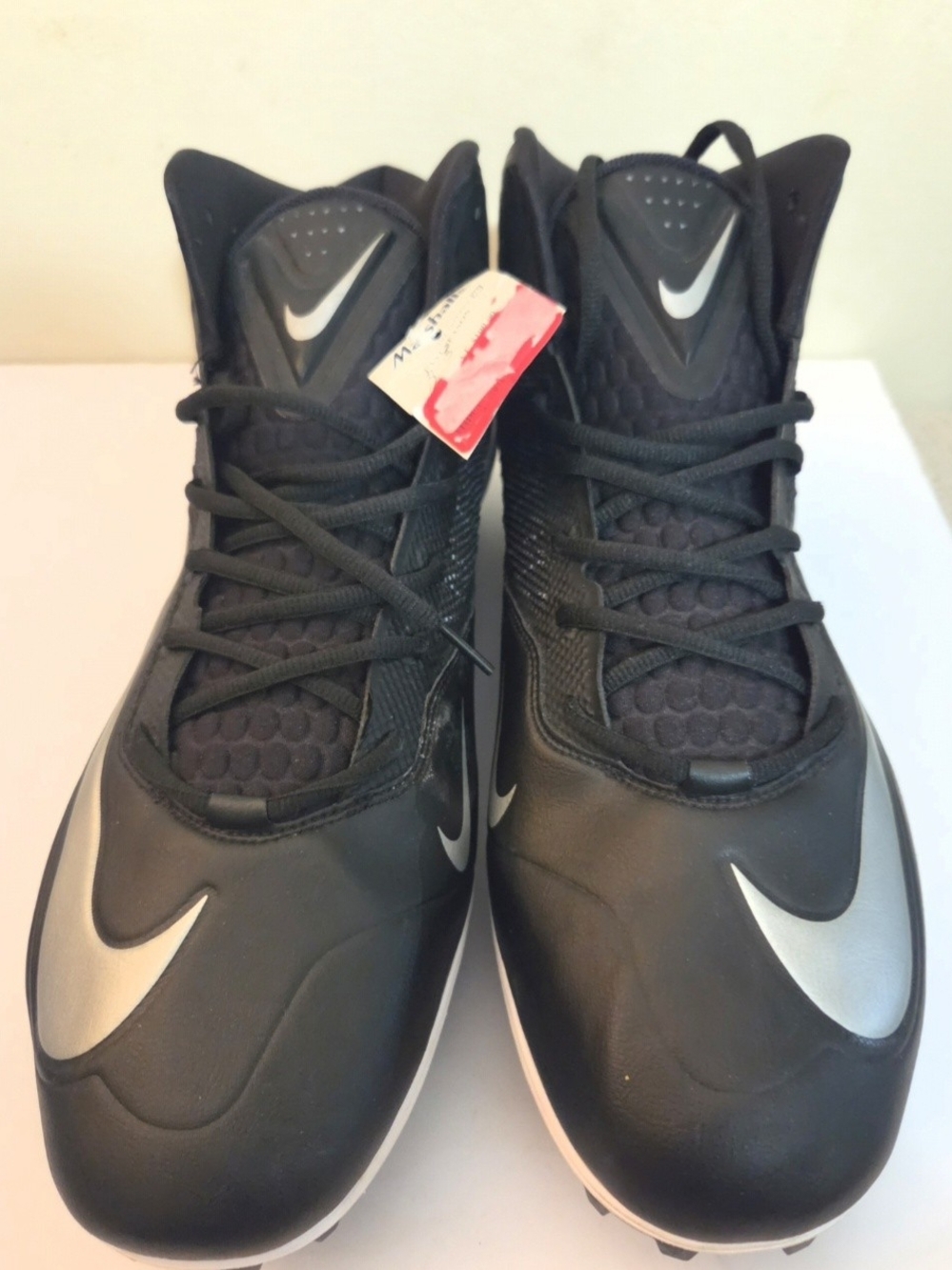 Nike Zoom Code Elite Football Cleats Black Silver 603368-002 Size US 18
